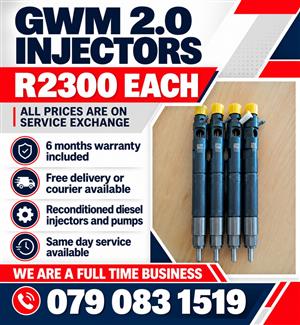 GWM 2.0 INJECTORS FOR SALE WITH WARRANTY 