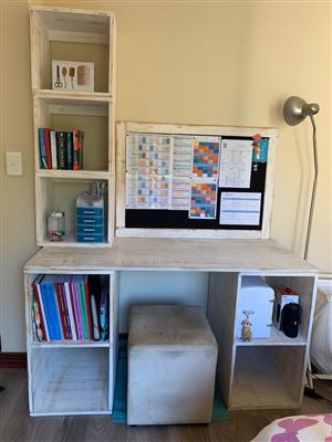 Study Desk, Cubes Storage & Pinboard