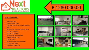 Spacious 3 bedroom house for sale in Doornpoort