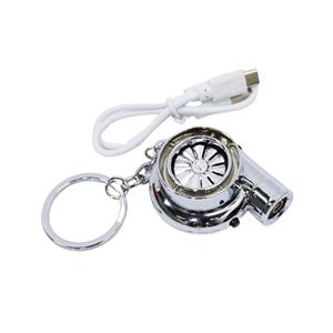 Turbocharger Cigarette Lighter Keyring with Turbo Sound - (Chrome)