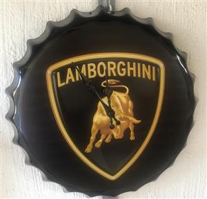 Lamborghini Pressed Metal Wall Clock