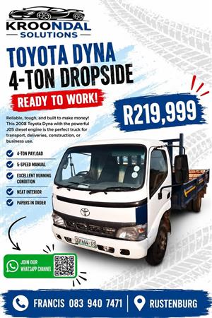 2008 Toyota Dyna J05 4 ton drop-side