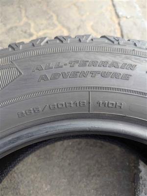265/60/18 GOODYEAR WRANGLER AT TYRES