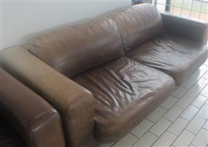 BROWN LEATHER 2 SEAT