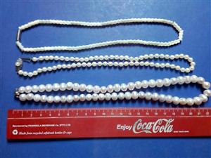 3 PEARL NECKLACES FOR SALE-NEGOTIABLE