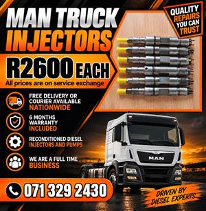 MAN TRUCK INJECTORS FOR SALE WITH WARRANTY INCLUDED 
