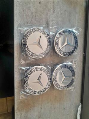 Mercedes benz blue wheel caps
