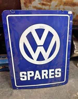 Reproductive: Volkswagen Spares Enamel Sign Size: 510mm x 780mm 