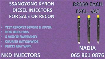 DIESEL INJECTORS FOR SSANGYONG KYRON - BRAND NEW OR RECON