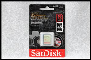 SanDisk Extreme 16GB SDHC - Class 10 @ 45MB/s