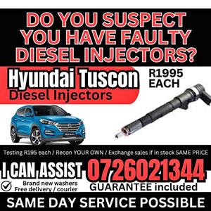 Hyundai Tucson diesel injectors in stock to sell on exchange