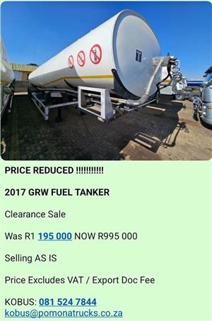 2017 GRW FUEL TANKER
