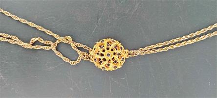 vintage gold-tone sautoir 1920s filligree