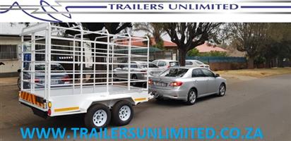 TRAILERS UNLIMITED CATTLE TRAILERS.  3000 x 1700 x 1800 CATTLE TRAILER.