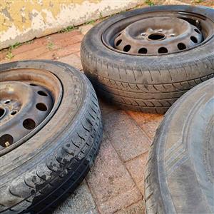14 inch wheels with tyres each Pcd is 5x112 Pcd is 5x114