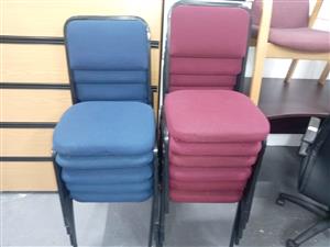 Stackable office visitors chairs