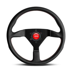 Momo 11111785BKRER Montecarlo Black & Red 350mm Leather Sport Steering Wheel