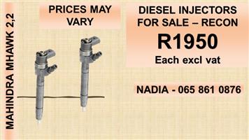 MAHINDRA MHAWK 2.2 DIESEL INJECTORS FOR SALE OR TO RECON NATIONWIDE
