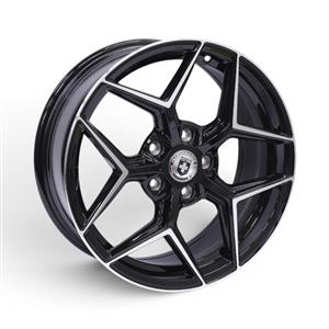 17″ TS-70MB 5/114 Black Machine Face Alloy Wheels