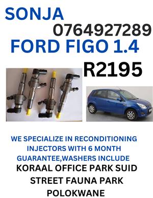 FORD FIGO 1.4  DIESEL INJECTORSWE RECON AND SALE ON EXCHANGED   
