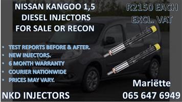 6 MONTHS WARRANTY WITH RECON DIESEL INJECTORS NISSAN KANGOO 1.5
