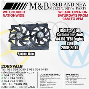 Radiator Fan (Second Hand) Suitable for Audi A4-B8 TFSI Engine CDH 2009-2016  Part Number: 8K0959501