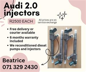 AUDI 2.0 INJECTORS FOR SALE WITH WARRANTY INCLUDED 