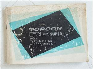 TOPCON RE Super  film camera - Manual Only - Vintage Manual 