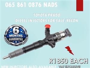 TOYOTA PRADO DIESEL INJECTORS FOR SALE OR TO RECON NATIONWIDE