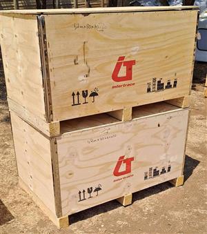 Strong Palleted Shipping crates for Exporting Storing Sending Posting Creating Jhb South
