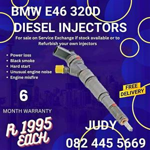 BMW E46 320D Diesel Injector for sale on service exchange or to recon