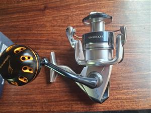 Saragosa SW 8000 fishing reels with Gomexus power handle