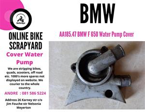 BMW F 650 waterpump cover.  Online bike Scrapyard new and secondhand spares and accessories and work
