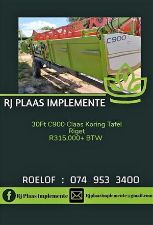 Claas 30ft koring tafel