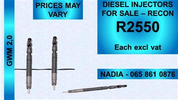 GWM 2.0 DIESEL INJECTORS FOR SALE OR TO RECON NATIONWIDE