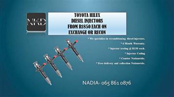 TOYOTA HILUX DIESEL INJECTORS FOR SALE OR RECON WITH WARRANTY