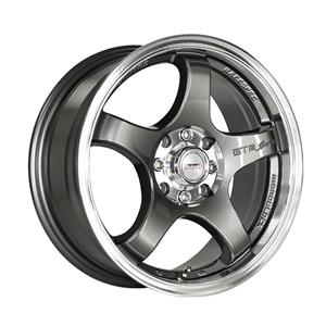 17″ A-Line Rocco 4/100 & 4/108 Gunmetal Machine Lip Alloy Wheels