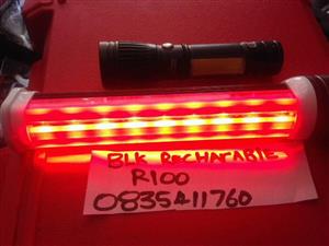 Black rechargeable torch for sale