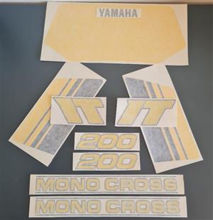1985 Yamaha IT 200 decals stickers graphics 