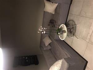 Grey L-Shape Coach / Sofa