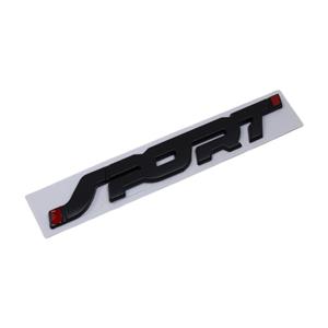 3D Raised "Sport" Sticker Badge (Black) 13x2cm