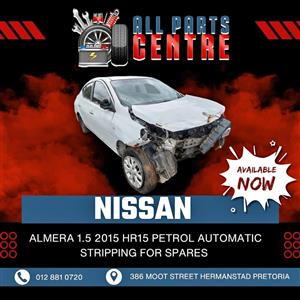 Nissan Almera 1.5 HR15 2015 Petrol Automatic – Stripping for Spares