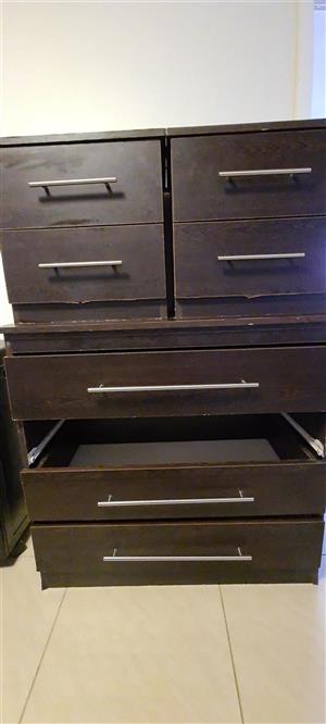 chest of drawers and pedastals 