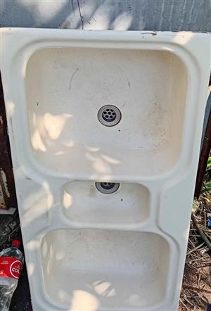 Fiberglass kitchen sink