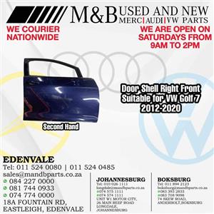 Door Shell Right Front (Second Hand) Suitable for VW Golf 