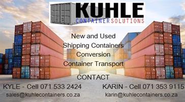New and Pre-Owned Shipping Containers, 3mtr, 6mtr, 12mtr and High Cube"s