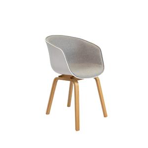 Nova, Wooden-Look Base, Upholstered Inside Chair - Clearance