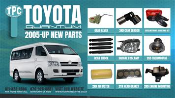 Come get this great deal on our Toyota Quantum 2005-UP New Parts Available.