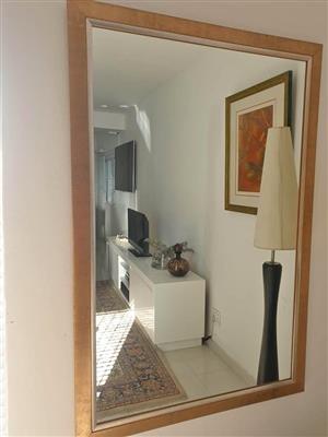 Gold Bevelled Mirror