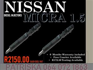 Nissan Micra 1.5 Diesel injectors for sale on same day service
